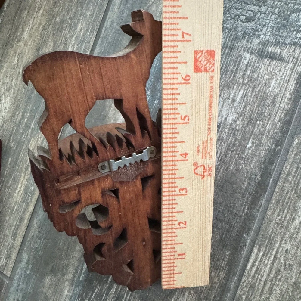 Vintage Wood Cow Wall Shelf Hand Carved‎ Rustic Cabin Decor Small Floating decor